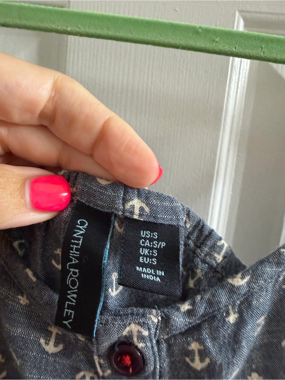 Cynthia Rowley Navy Anchor Print Sundress Dress Small S - Picture 3 of 3